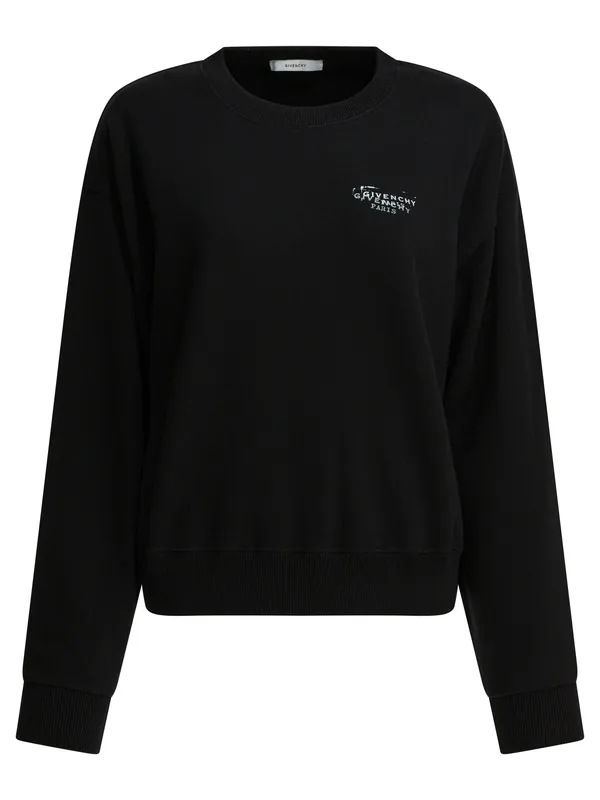Sweatshirt With Givenchy Stamp Sweatshirts Black