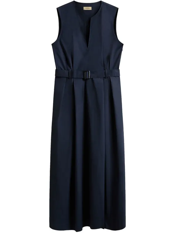 Cotton Long Belted Dress - Woolrich