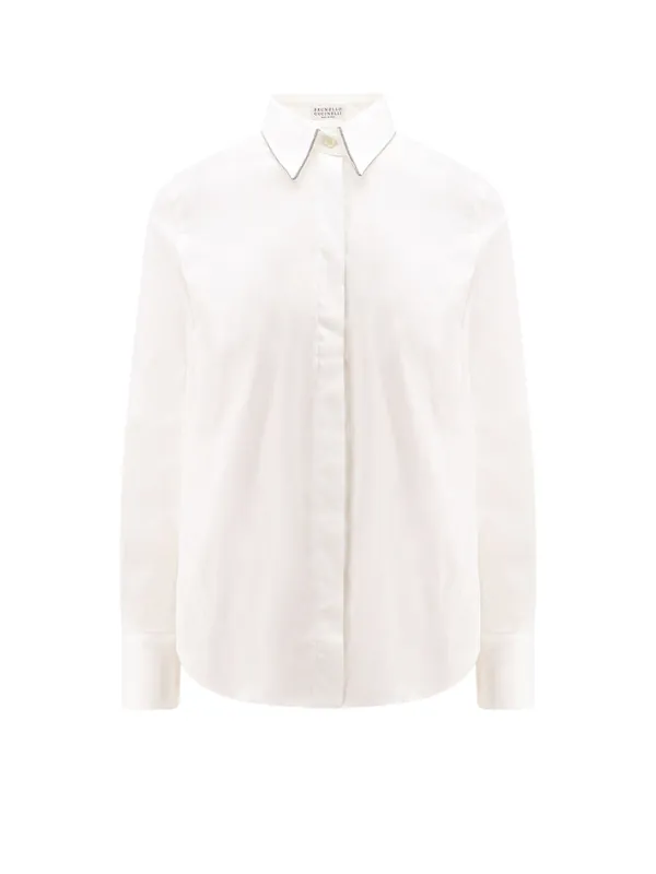 Cotton Blend Shirt - Brunello Cucinelli