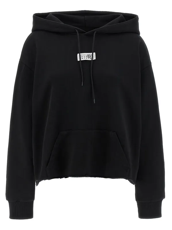 Numeric Signature Mm6 Sweatshirt Black - MM6 Maison Margiela