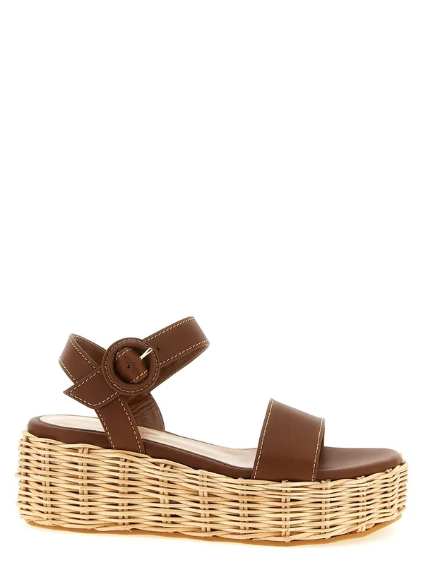 Cestino Wedges Brown - Gianvito Rossi