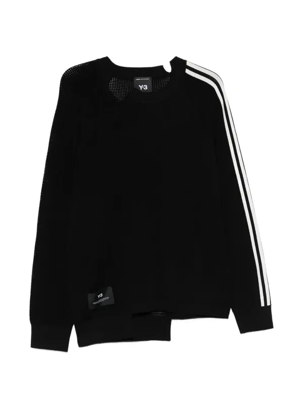 Y-3 Logo Perforated Knit Sweater