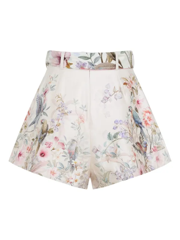 Rebellion Silk And Cotton Shorts - Zimmermann