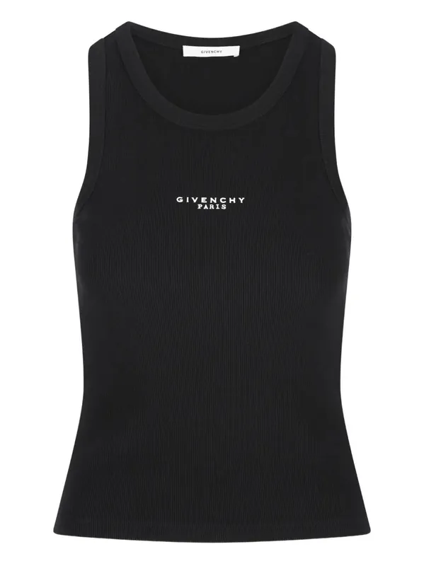 Slim-Fit Cotton Tank Top With Givenchy Paris Print