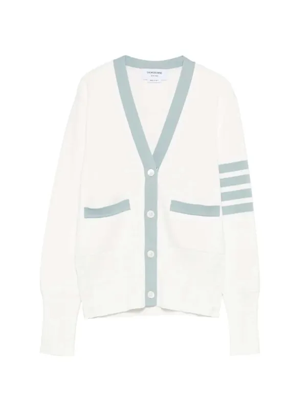 Cardigan With Striped Details - Thom Browne