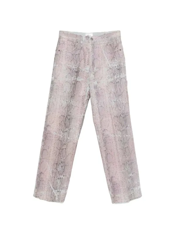 Snakeskin Print Jeans - Haikure