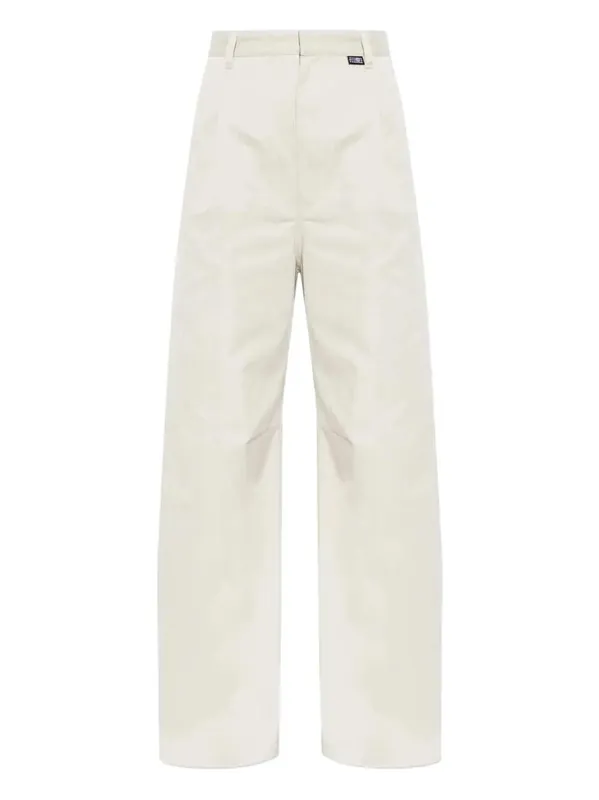 Wide-Leg Pleated Trousers
