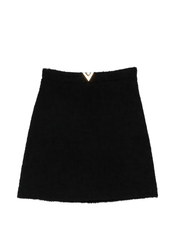 Vlogo Signature Wool Skirt - Valentino Garavani