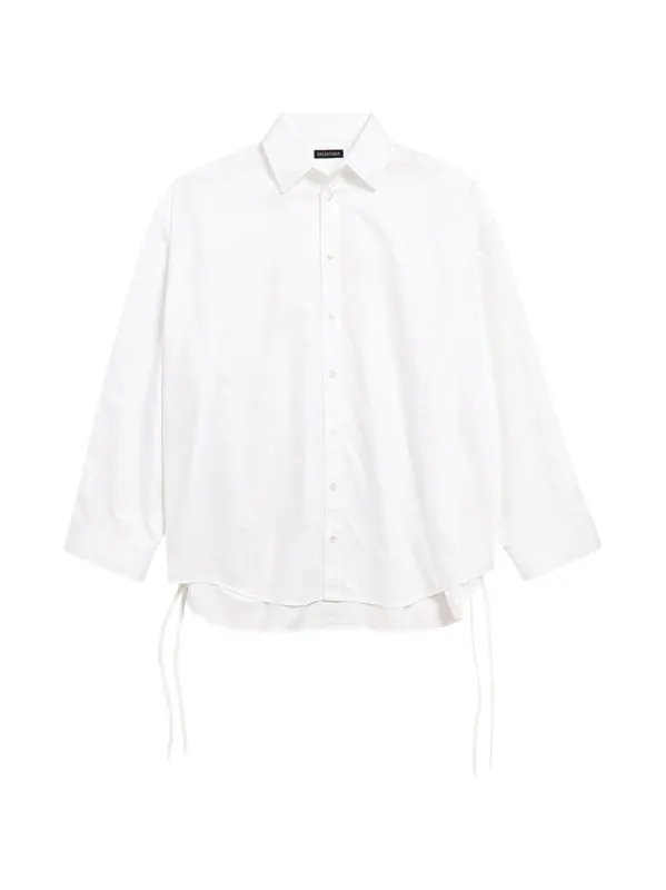 Cotton Lace-Up Shirt