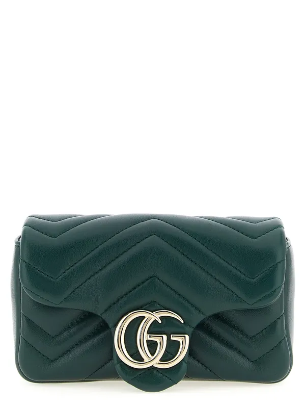 Gg Marmont Shoulder Bags Green - Gucci