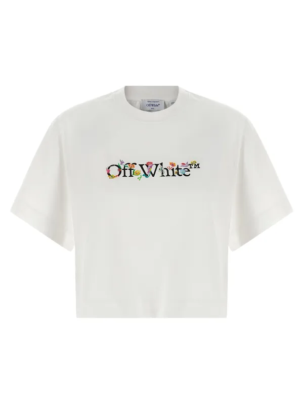 Bookish Glowing Flower T-Shirt White