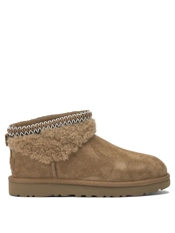 Classic Ultra Mini Maxi Curly Boots And Ankle Boots Brown - UGG