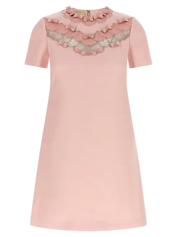 Valentino Garavani Bow Dress Dresses Pink