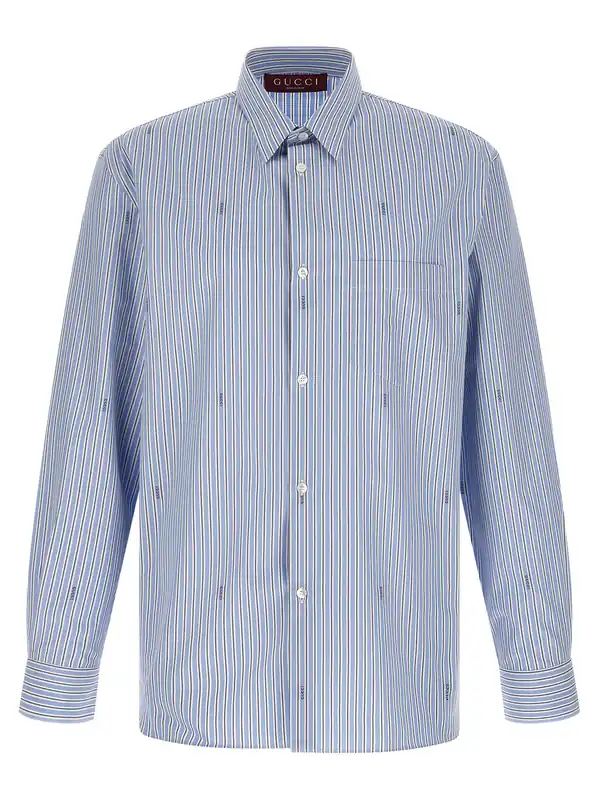 Gucci Fil Coupé Shirt Shirt And Blouse Light Blue