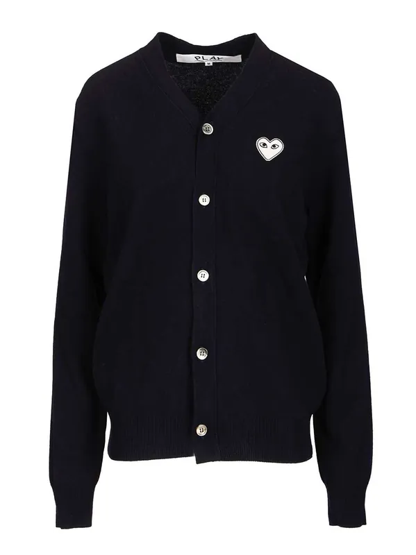 Wool Cardigan Knitwear Blue - Comme Des Garçon