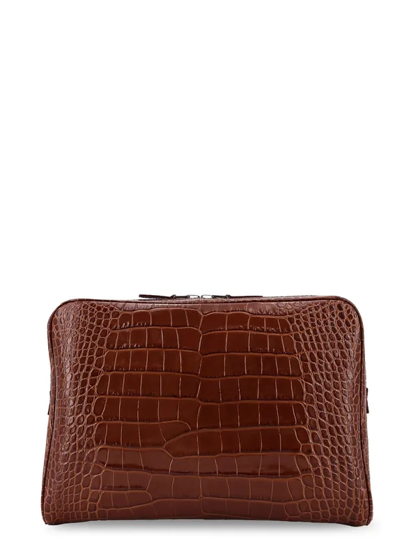 Croco Print Leather Laptop Pouch - Tom Ford