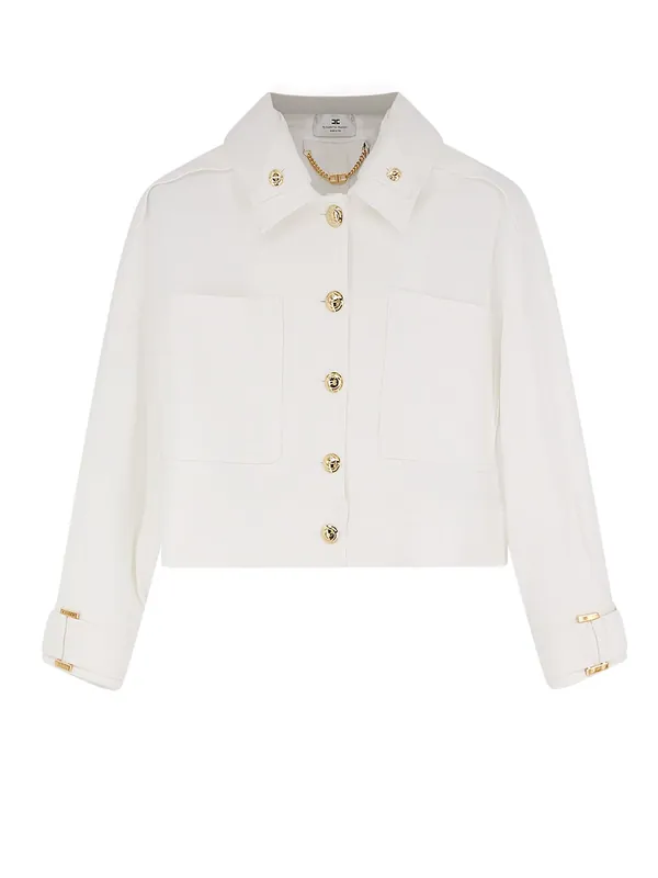 Cropped Viscose Jacket - Elisabetta Franchi