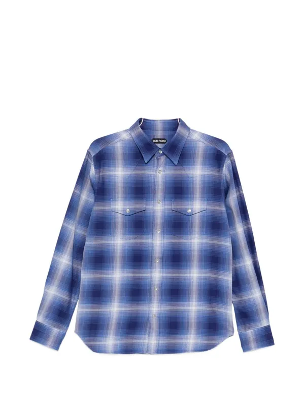 Cotton Checked Shirt - Tom Ford