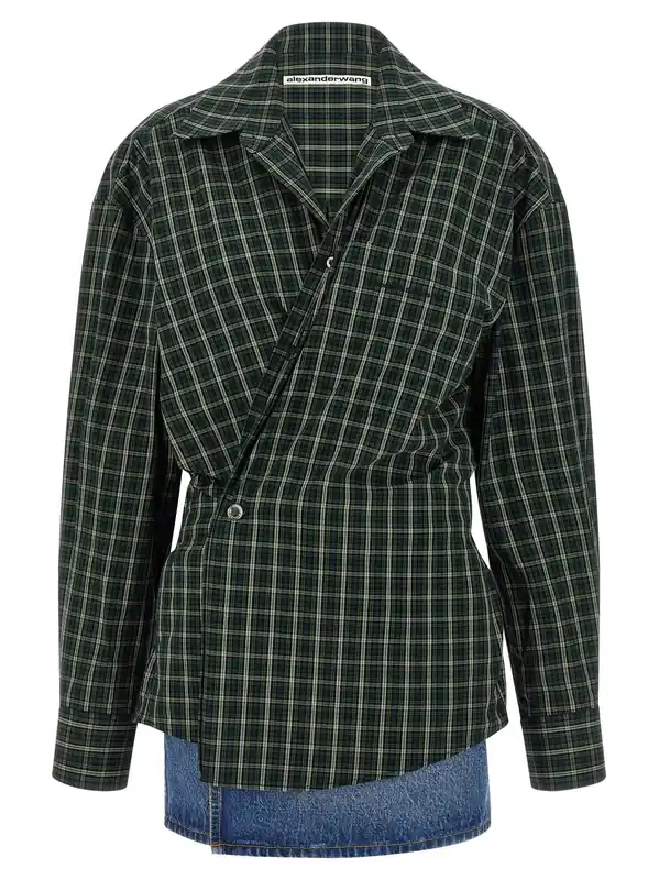 Wallet Shirt Dress Dresses Green - Alexander Wang