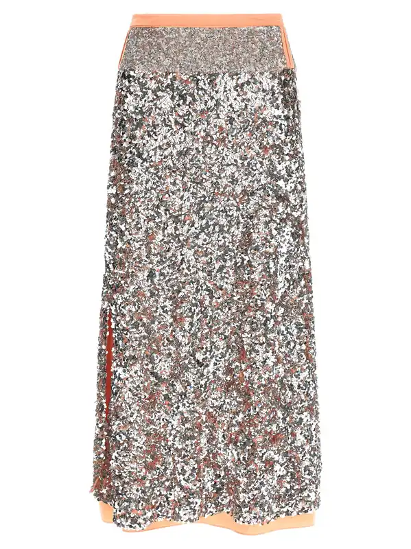 Sequin Skirt Skirts Silver - Rabanne