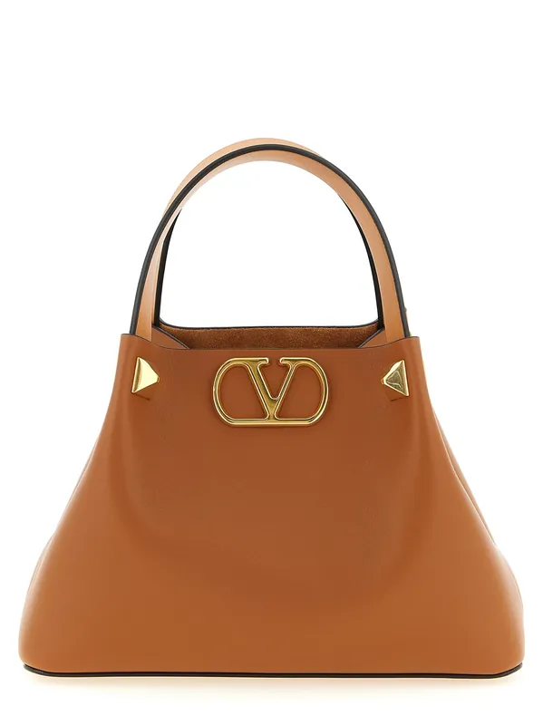 Valentino Garavani Vlogosignature Small Shopping Bag Tote Bag Brown
