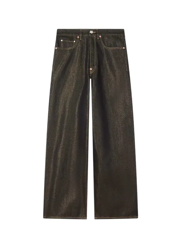 Wide-Leg Jeans With Cuffs In Japanese Denim