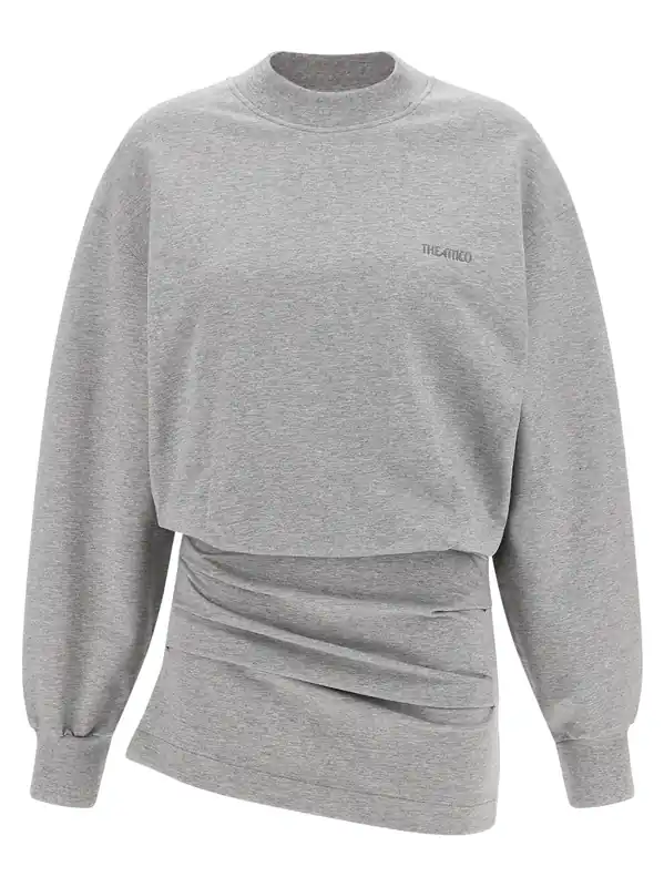 MéLange Sweatshirt Dress Dresses Gray - The Attico