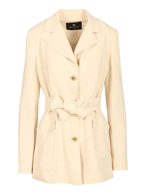 Safari Blazer Jackets White - Etro