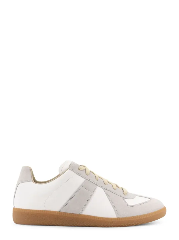Replica Leather And Suede Low-Top Sneakers