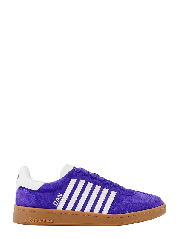 Suede Sneakers With Leather Bands - Dsquared2