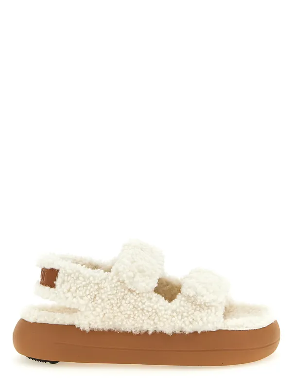 Shearling Sandals White - Moon Boot