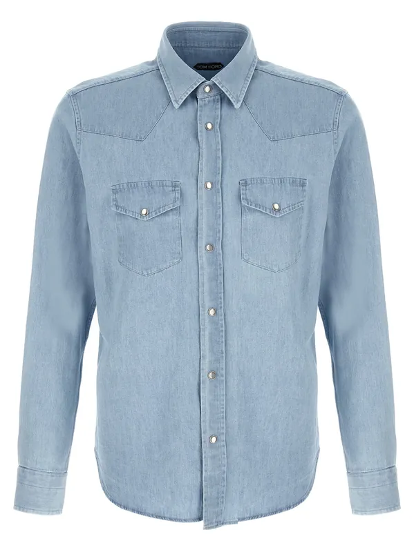 Western Shirt And Blouse Light Blue - Tom Ford