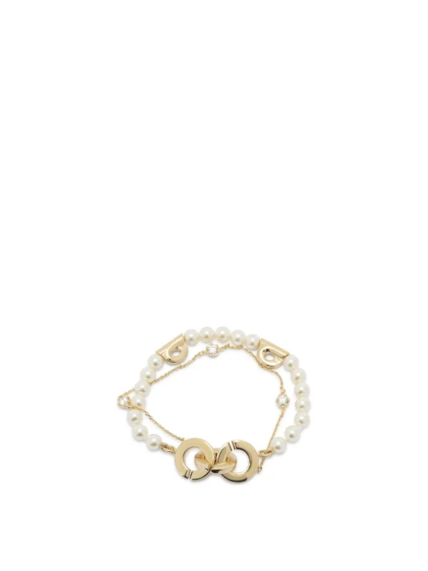 Double Strand Bracelet With Pearls Jewels Gold - Ferragamo