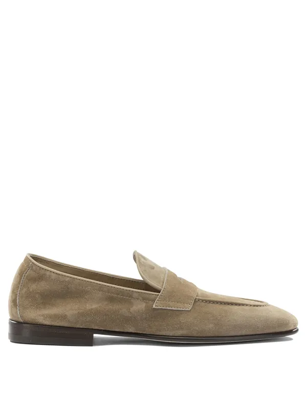 Suede Loafers Loafers & Slippers Beige - Brunello Cucinelli