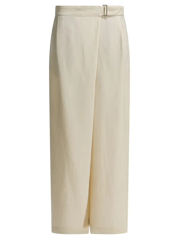 Sartorial Wrap Trousers White - Brunello Cucinelli