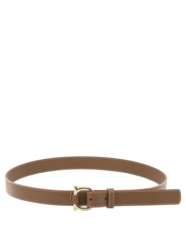 Gancini Belts Beige - Ferragamo