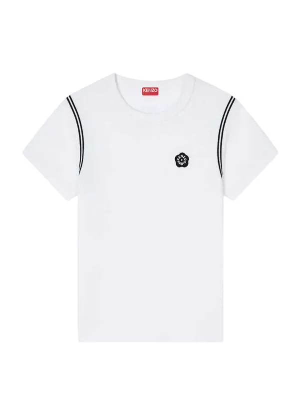 Embroidered Cotton T-Shirt "Boke Flower 2.0"