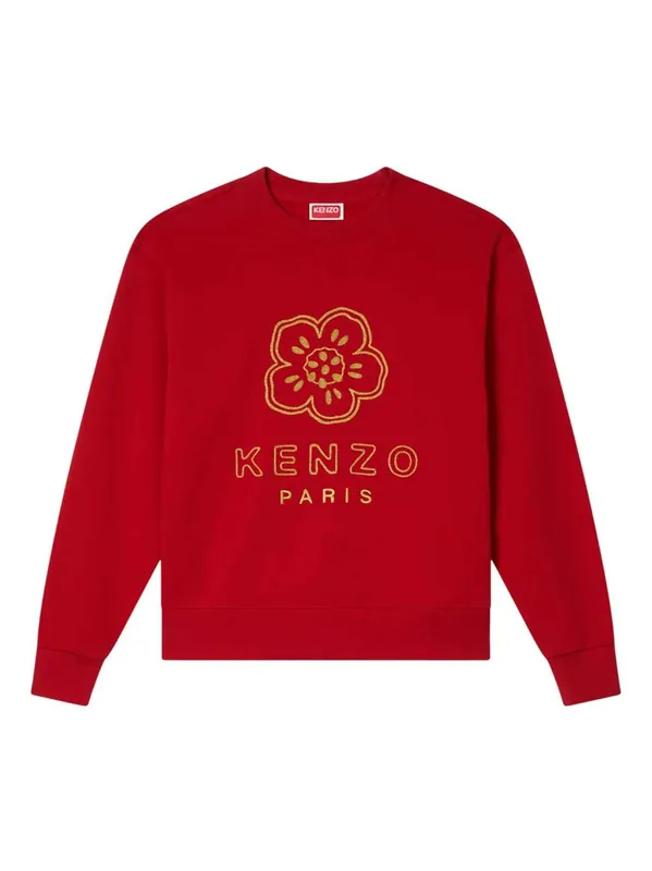 Embroidered "Boke Flower" Cotton Sweatshirt - Kenzo