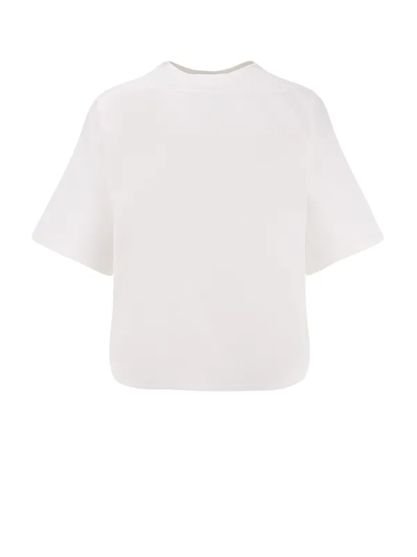 Boxy Cotton Blend T-Shirt