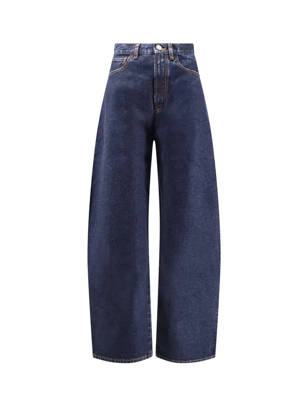 Round Blue Denim Jeans - Alaïa