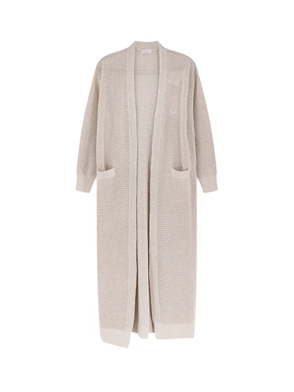 Cotton And Viscose Long Cardigan - Brunello Cucinelli