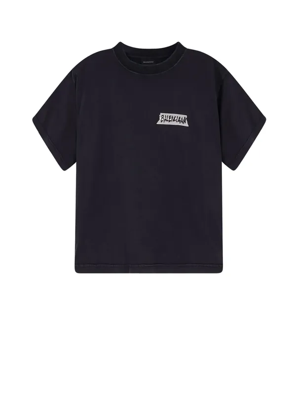 Used Effect Cotton T-Shirt