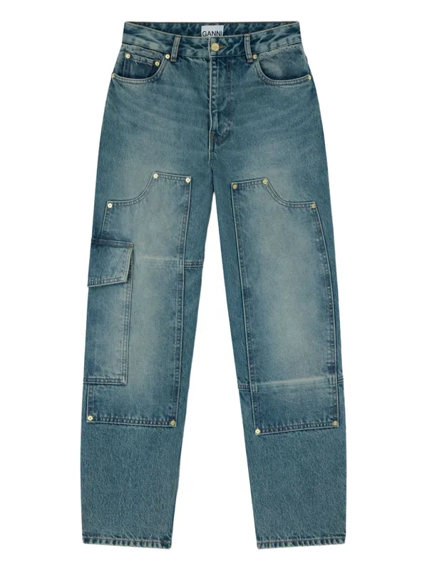 Denim Cotton Jeans - Ganni