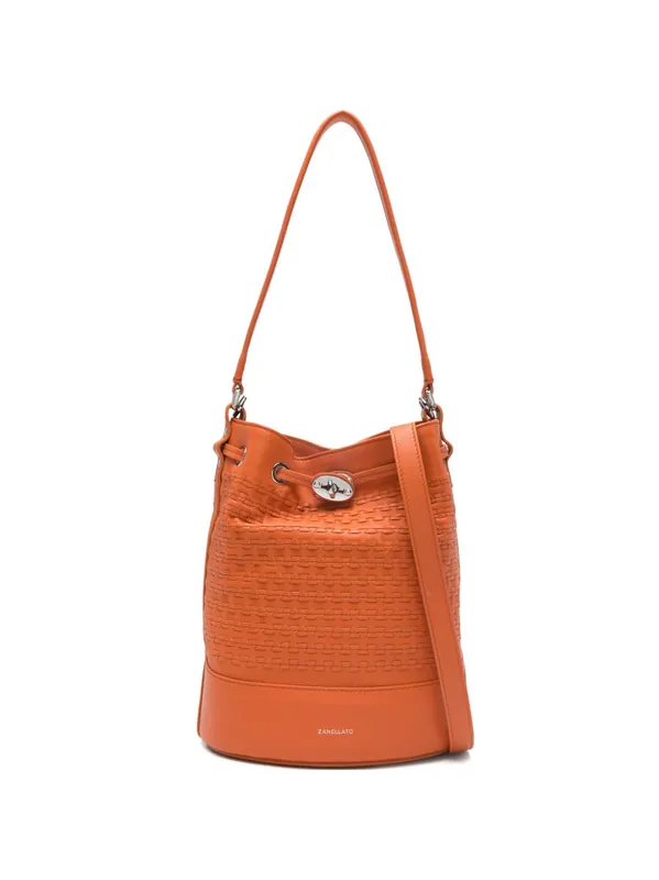 Monda' Musiva Small Leather Bucket Bag - Zanellato