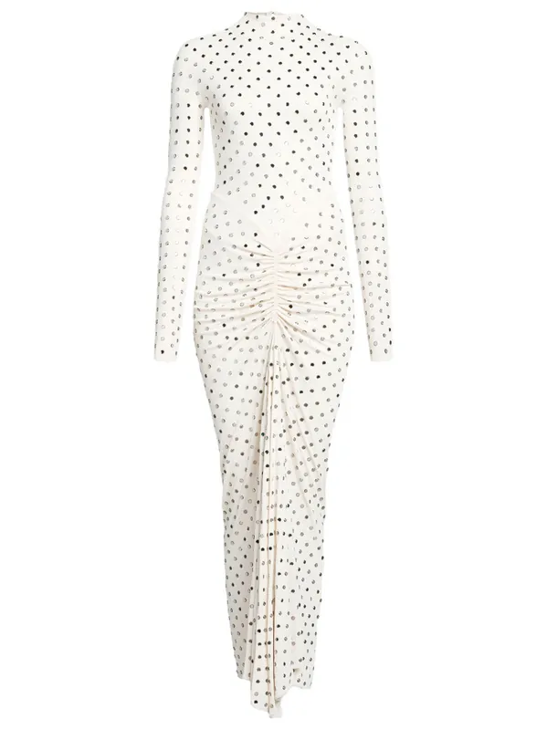 Draped Fluid Strass Jersey Dress - Alaïa