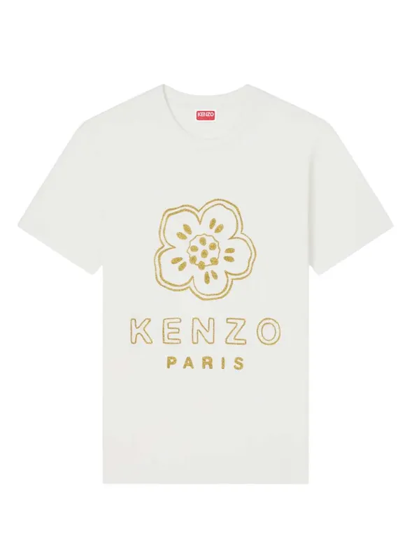 Slim-Fit Cotton T-Shirt With "Boke Flower" Embroidery