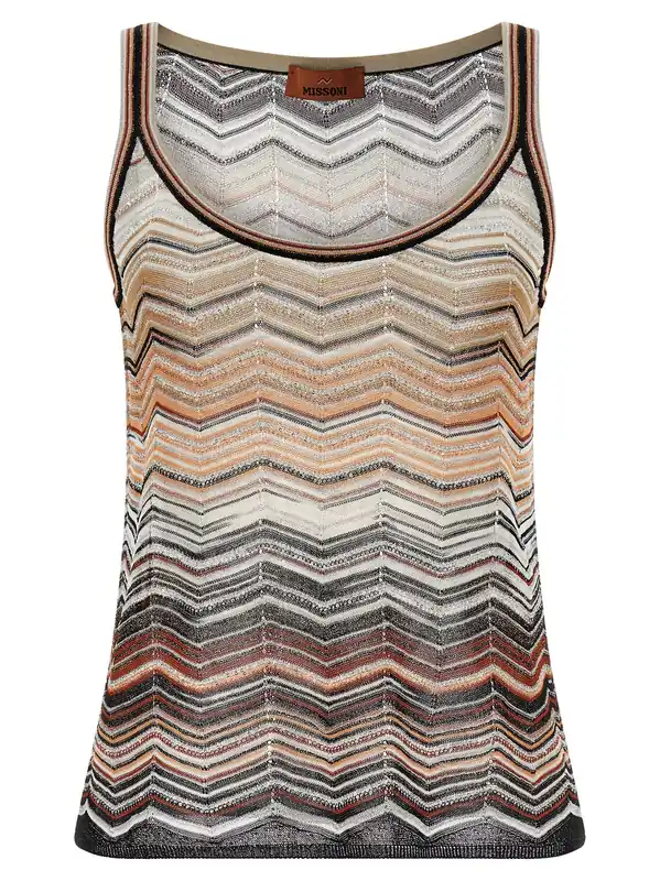 Tank Top Chevron Lamé Tops Multicolor - Missoni