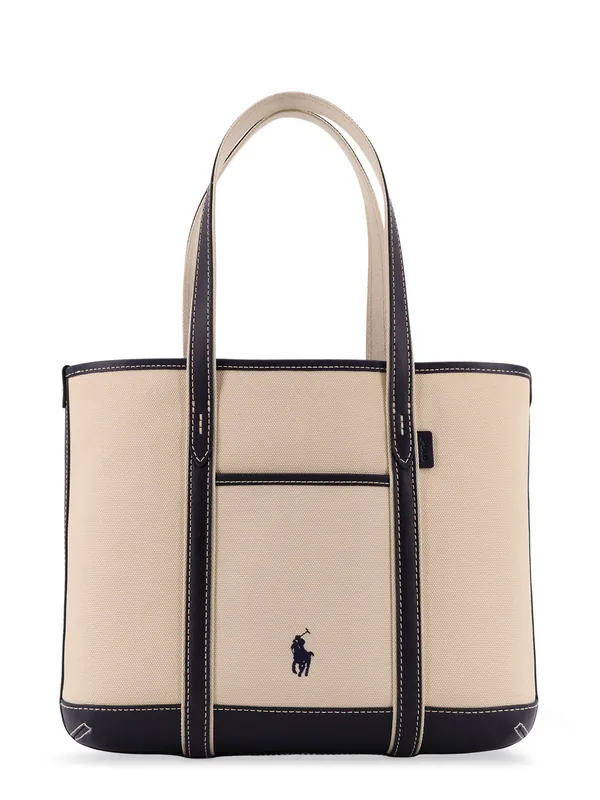 Canvas Shoulder Bag With Embroidered Logo On The Front - Polo Ralph Lauren