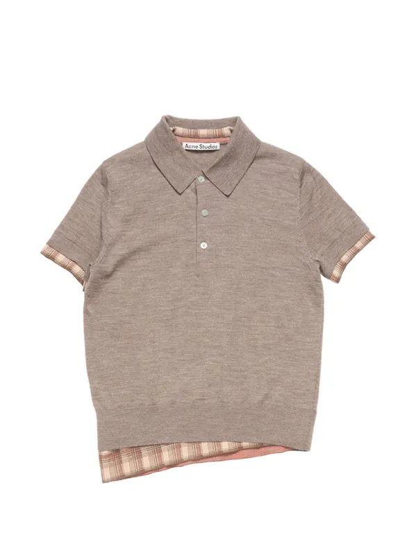 Wool Layered Polo Shirt - Acne Studios