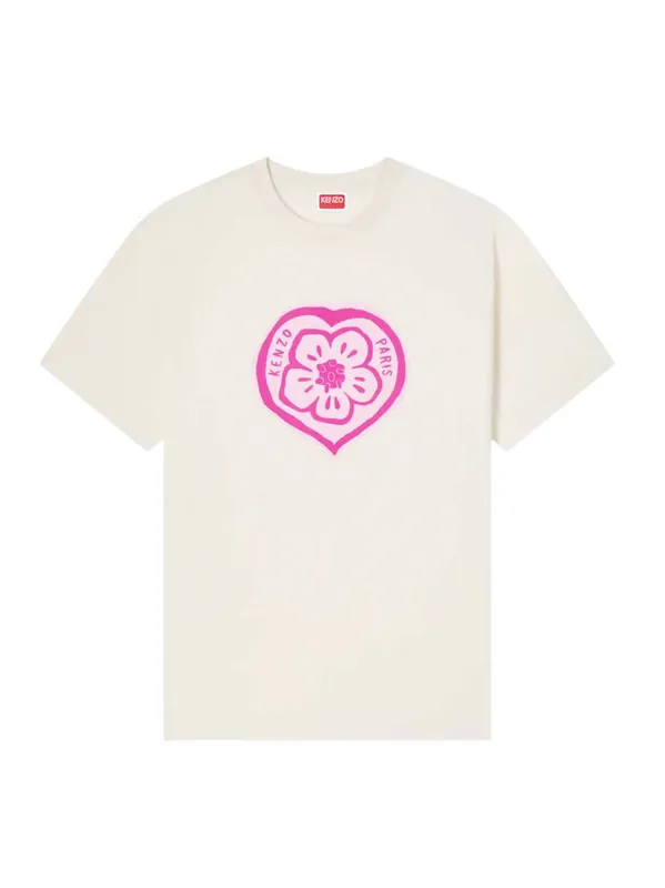 Loose-Fitting Cotton T-Shirt "Kenzo Boke Heart"